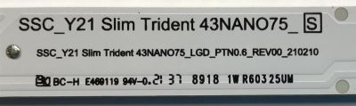 KIT DE LEDS PARA TV LG (5 PZ) / NUMERO DE PARTE EAV65017701 / SSC_Y21 SLIM TRIDENT 43NANO75_S / SSC_21 SLIM TRIDENT 43NANO75_LGF_PTN0.6_REV_210210 / PANEL NC430TQG-AAKP1 / MODELO 43NANO75UPA.BUSYLJM - Imagen 3